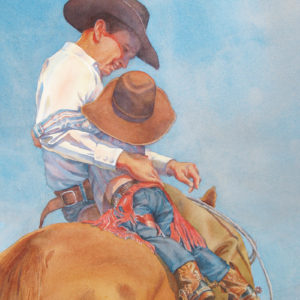 A-Little-Calf-Roping Nancy Harkins
A Little Calf Roping, Watercolor, 18” x 14”