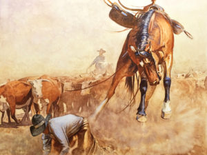 Leaning Toward His Easel Leaning Toward His Easel