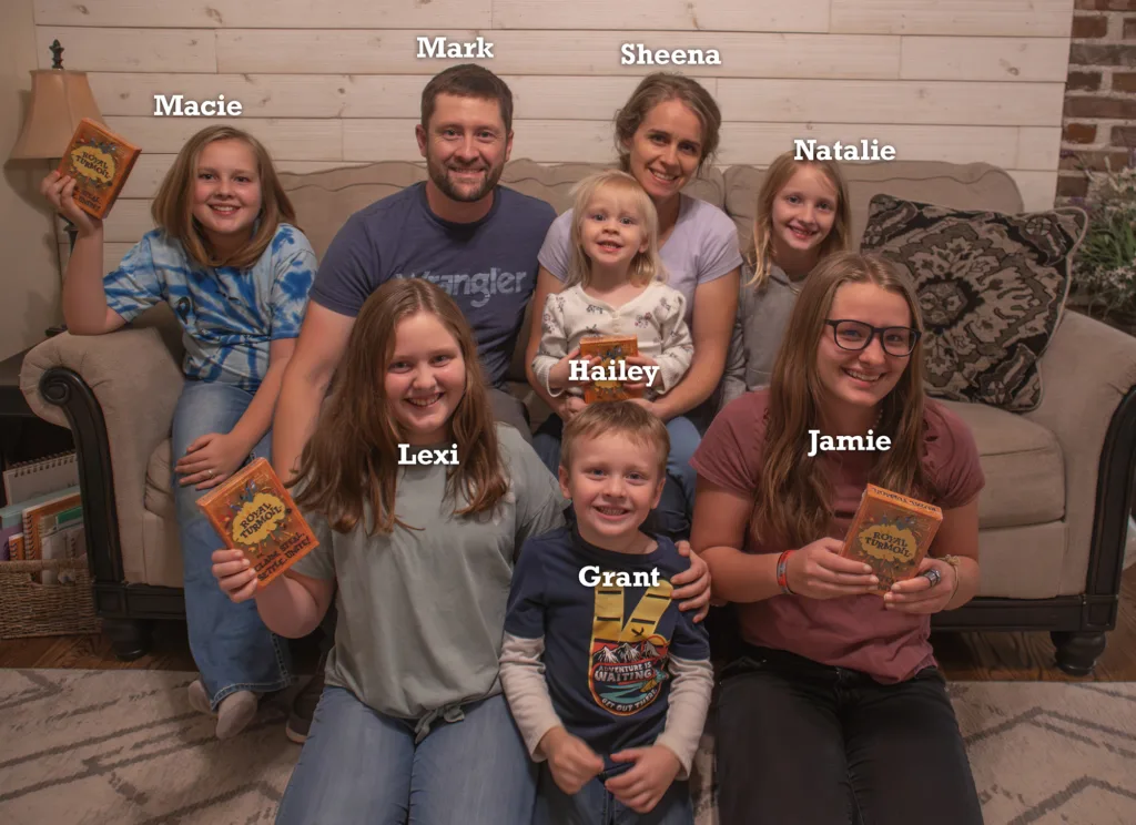 The McKenna Family showing off the final design of Royal Turmoil